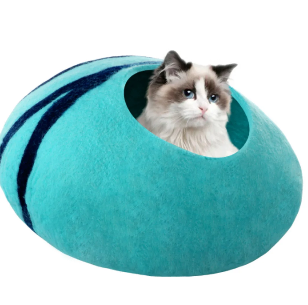 

New Style Folding Cat Cave Breathable Felt Pet House with Window, Picture