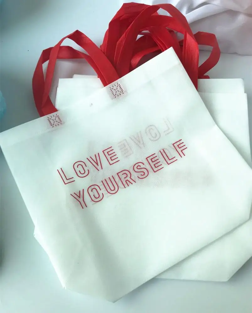 

Wholesale non woven bags packing bag love yourself