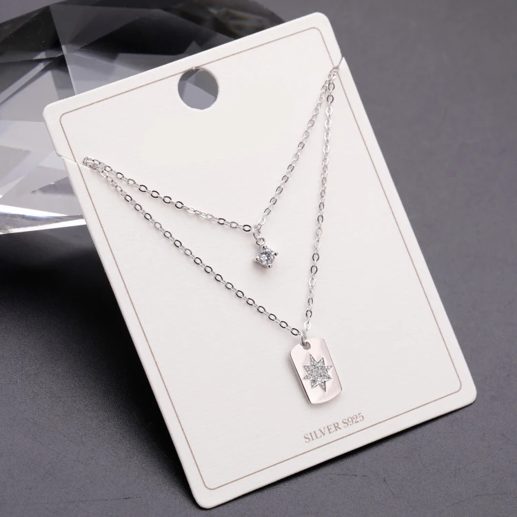 

Best Men and Womens Gift Multilayer 925 Silver Dog Tag Pendant Necklace