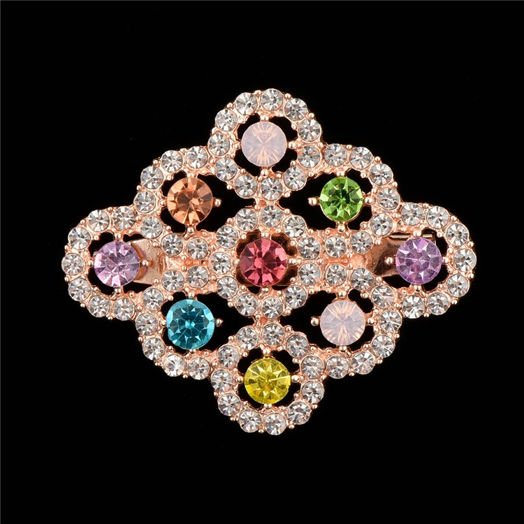 

Wholesale alloy rhinestone christmas diamond pattern brooch for party decoration