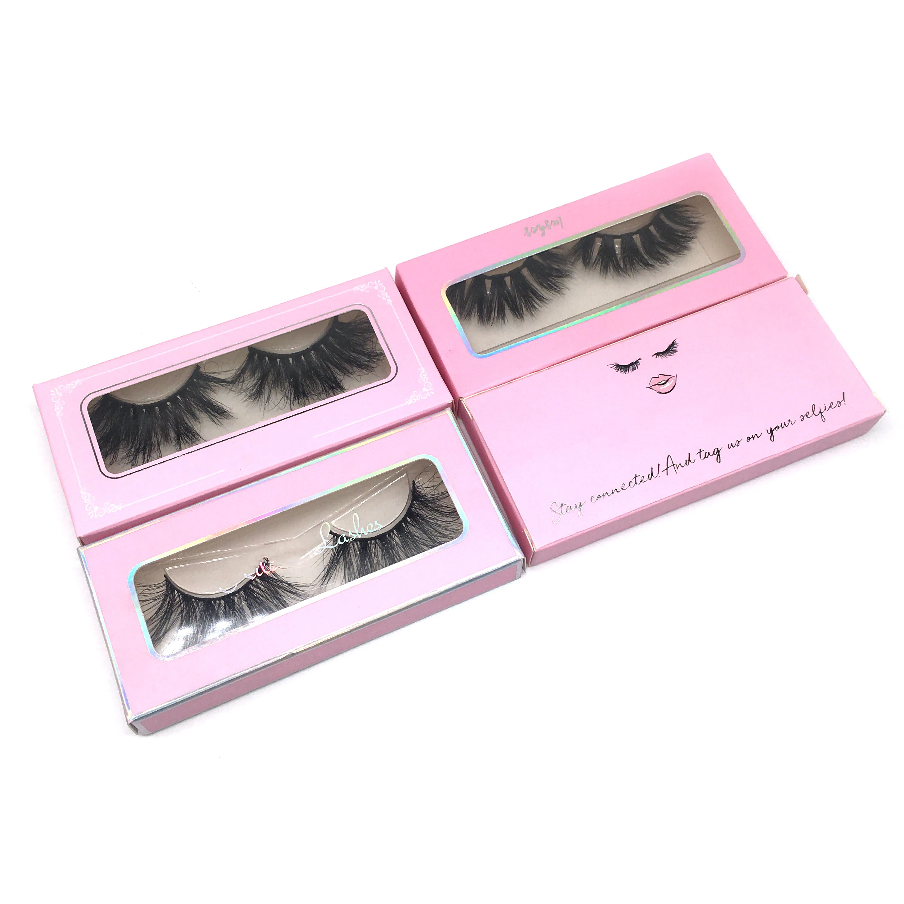 

paper lash box custom pink eyelash packaging box