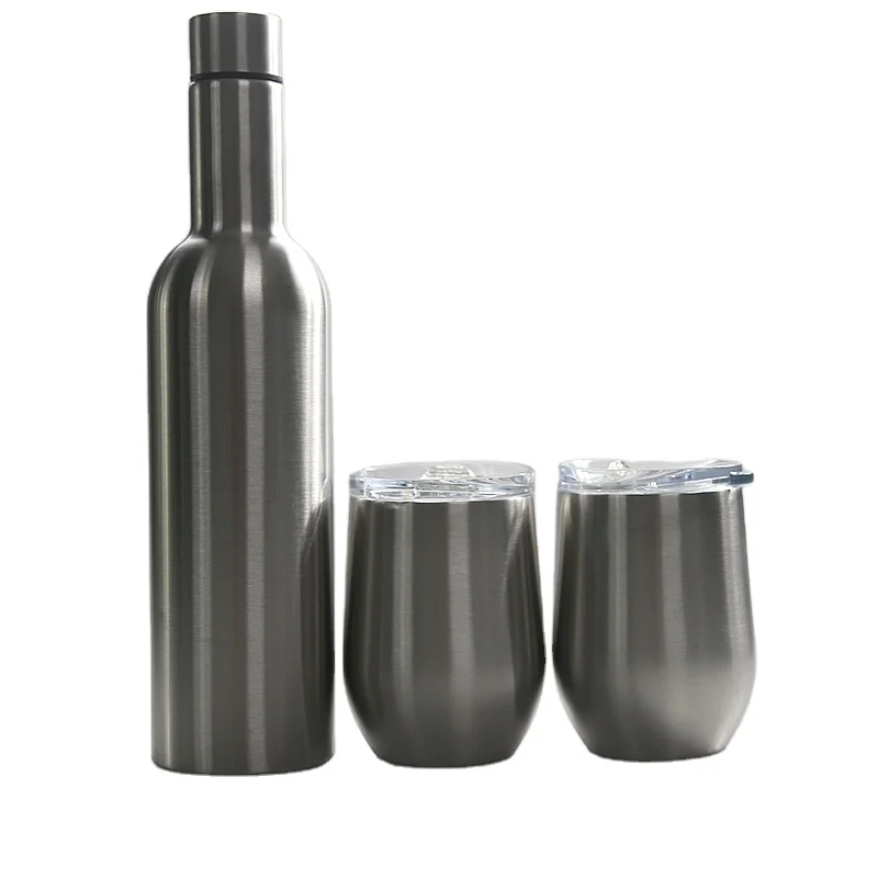 

Wine bottle set cup tumbler insulated steel tumbler double wall stainless steel water bottles wine mugs gift tumbler