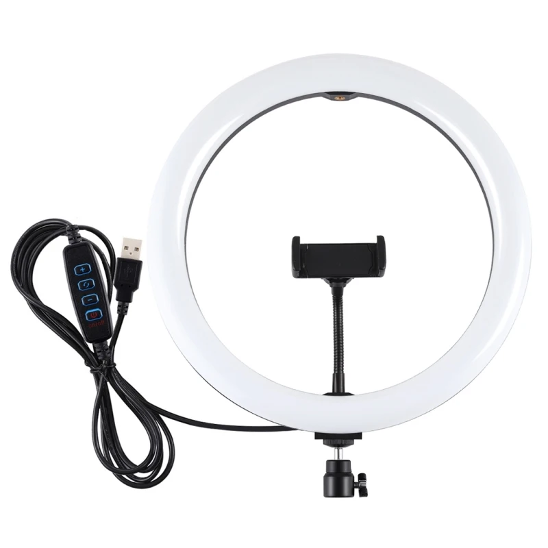 

TikTok PULUZ 11.8 inch 30cm USB 3 Modes Dimmable Dual Color Temperature Selfie Photography with Phone Clamp for Livestream