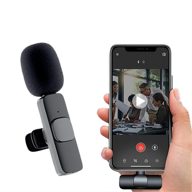 

K9 Type-c 1 Drag 1 Cmeeting Hot Selling 2022 Clip-on Small Portable Lapel Lavalier Wireless Microphone For Podcast Recording