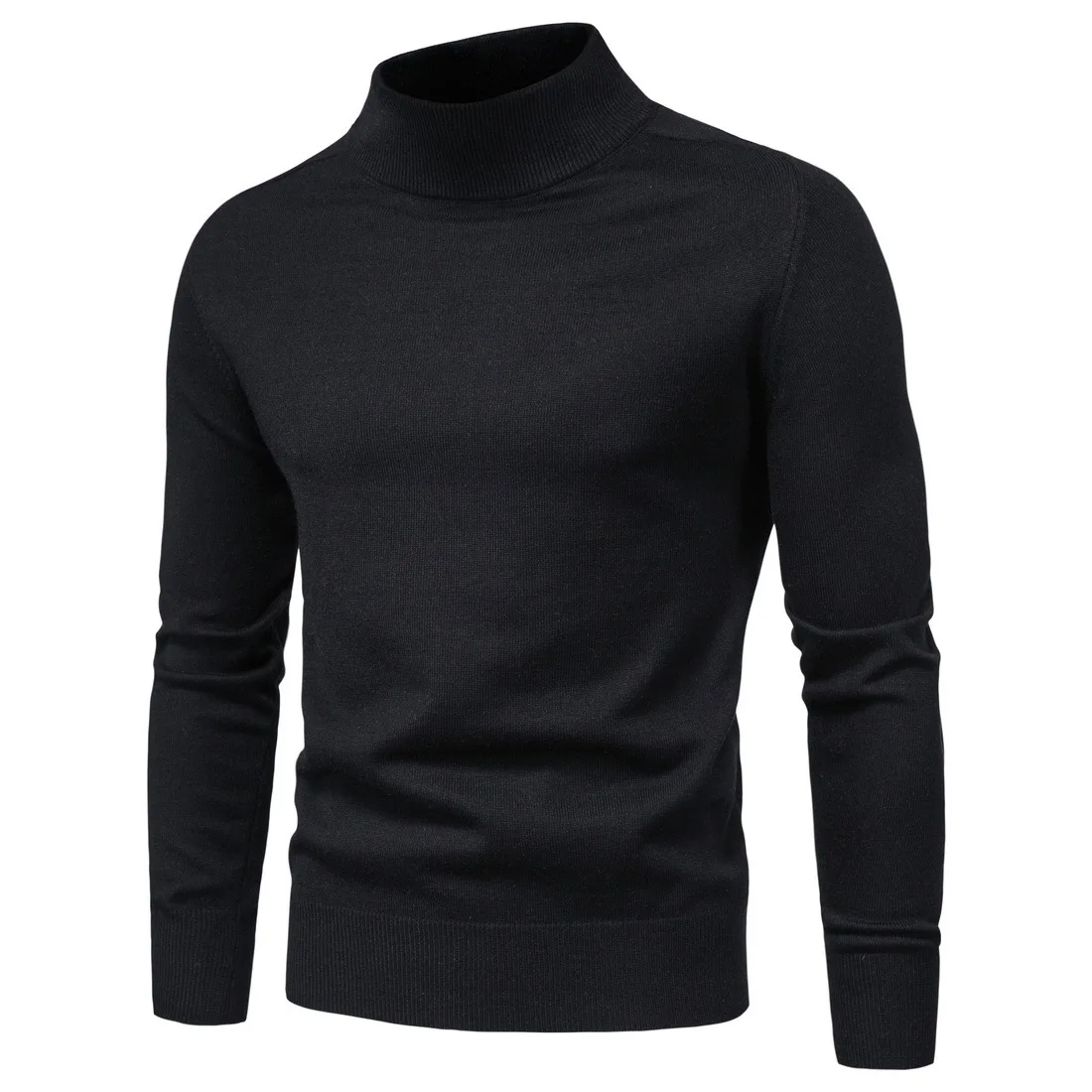 

Turtle neck solid color warm men's sweaters men hoodie winter sweater for men