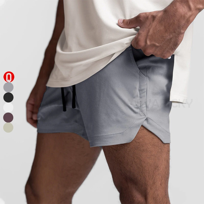 Mens Fitness Apparel Gym Shorts Quick-Drying Breathable Outdoor Running Sports Wear Waistband Plus Size Workout Mens Shorts