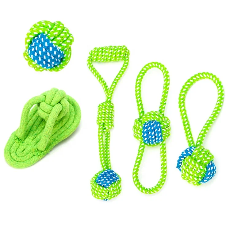 

2020 New Design Rubber Dog Toy Long Fleece Best Strong Rope Bone For Pets, Green