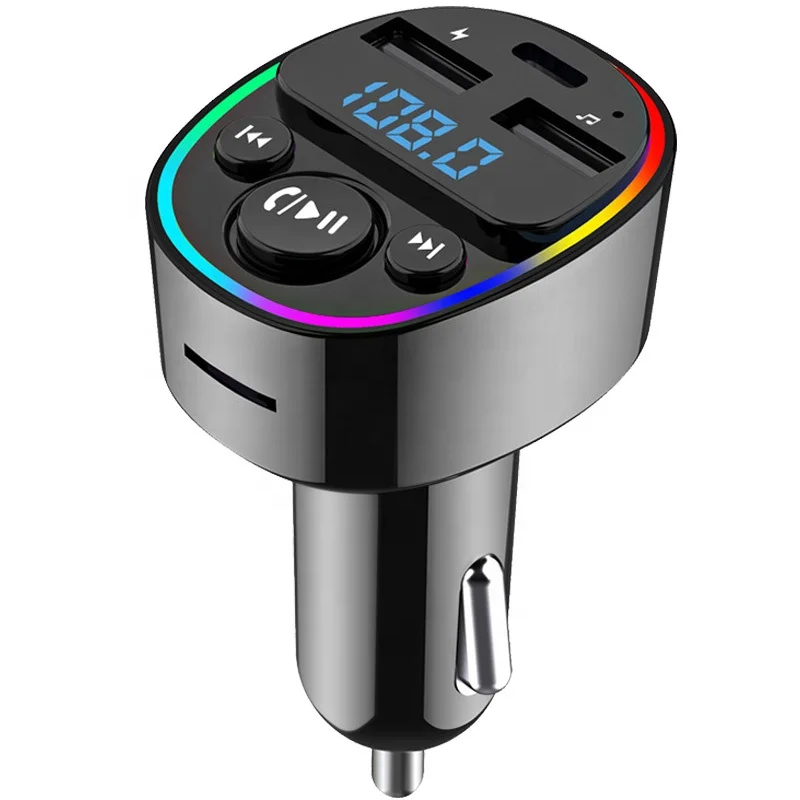 

Type-C USB TF car charger music FM transmitter car radio stereo bluetooth kit audio car mp3 player