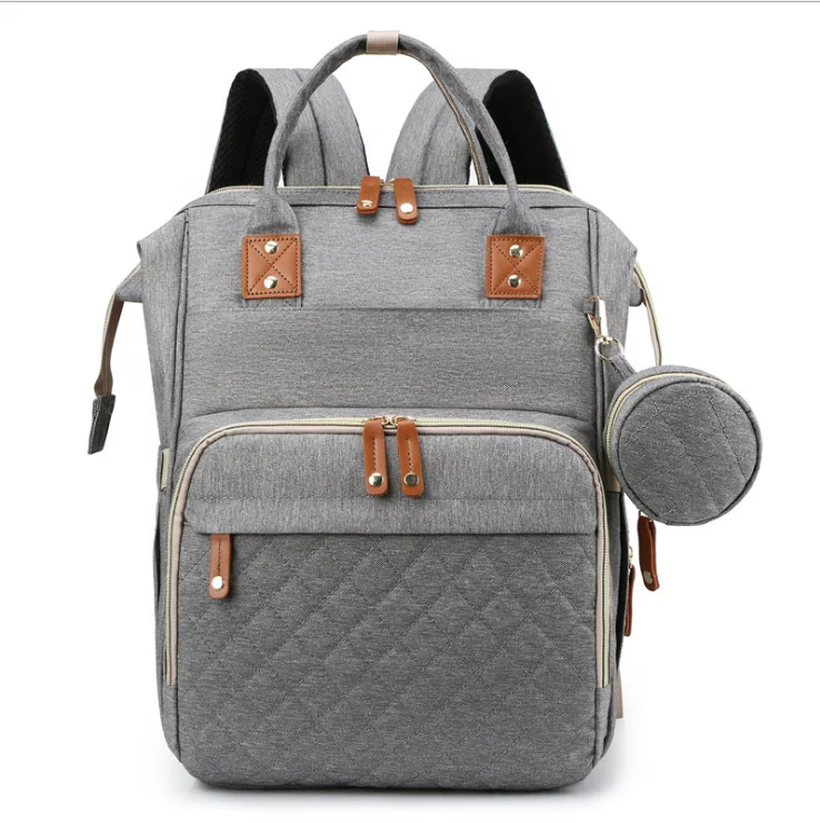 

Factory Made High Quality Baby Changing Bag Backpack Nappy Changing Backpack Diaper Bags with Changing Mat and Pacifier Holder, Pink/light grey/grey/navy/black