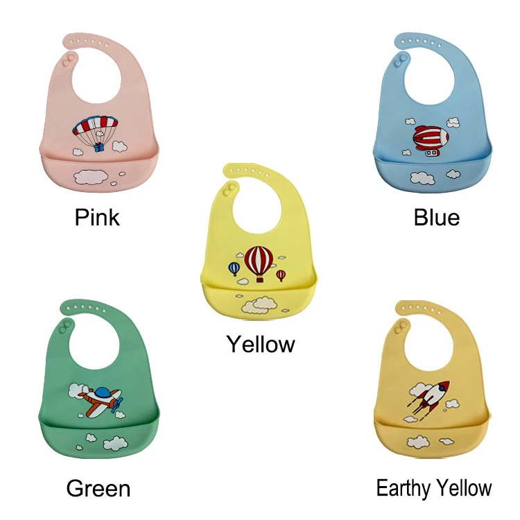 

Wholesale Certified Silicone baby bib Baby Bibs Waterproof Baby Bibs with Food Catcher Foldable, Customized color