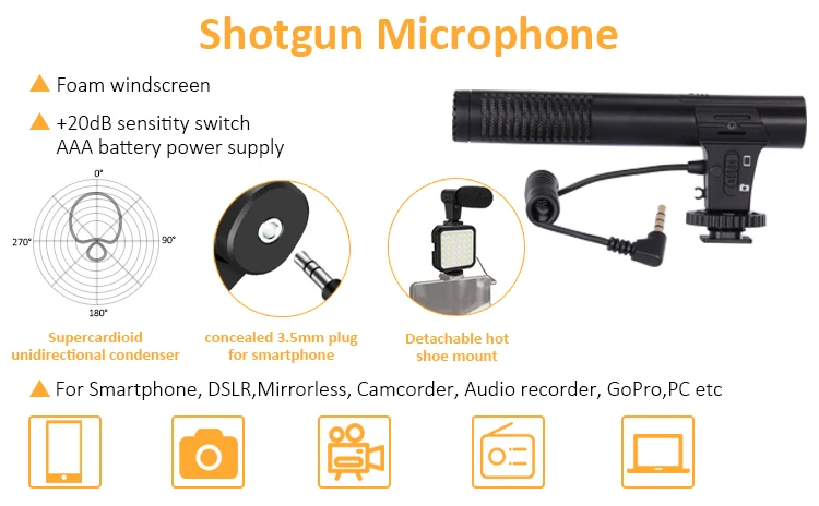 Jumpflash KIT-05LM Smartphone Microphone Vlog Kit Youtube Podcasting Microphone Kit