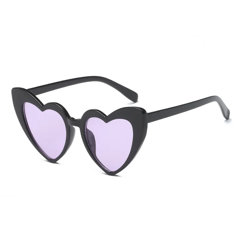 

Girly Chic Sunglasses Cute Heart Shape Frame Glasses Colorful Lens Sun Glasses Eyewear Shades Decoration for Women