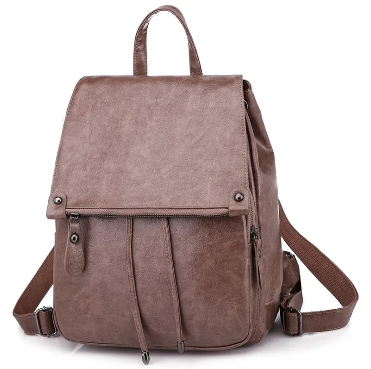 

Hot Selling vintage ladies backpack bag women bag pack leather backpack for woman, 5 colors