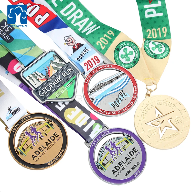 
3D/2D antique gold plating Sports Running Marathon medal Custom metal medal 