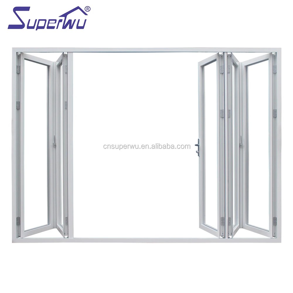 Transparent Low E Glass Soundproof Bi-fold Door folding door