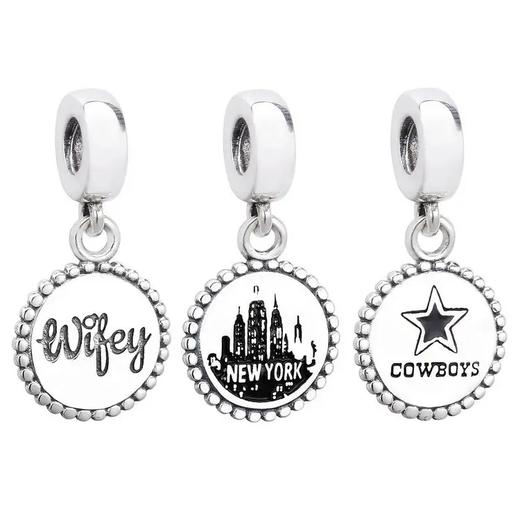 

High Quality city 925 Sterling Silver designer charms