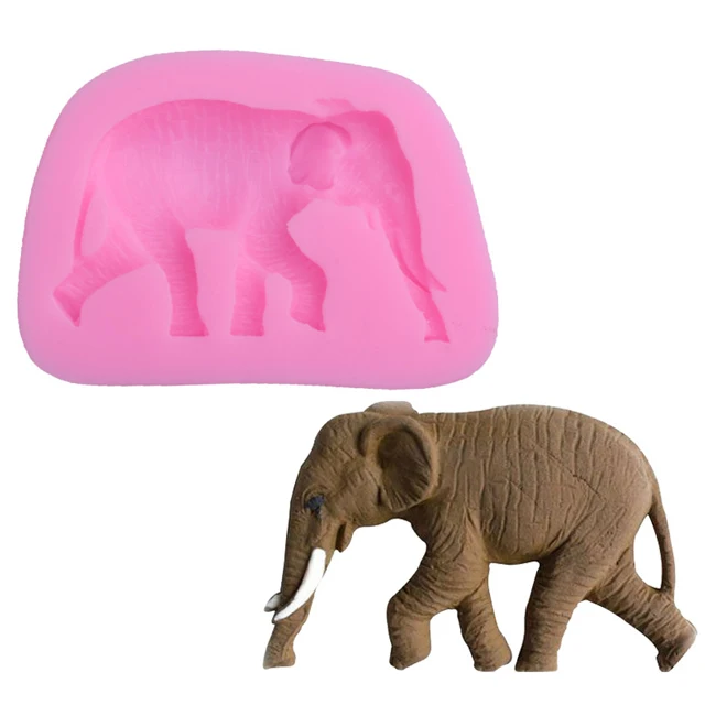

elephant silicone cake mold resin clay chocolate candy molds, Pink