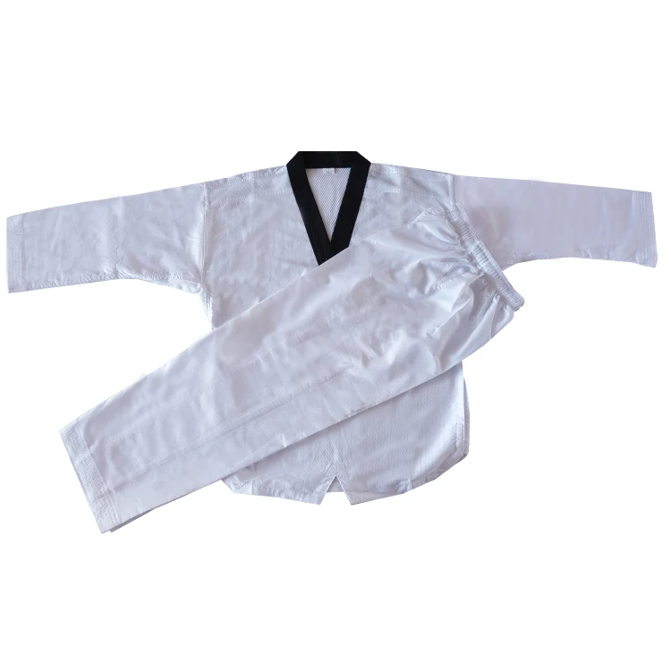 

Custom kids adult martial arts uniforms polyester / cotton dobok gi taekwondo uniform, White