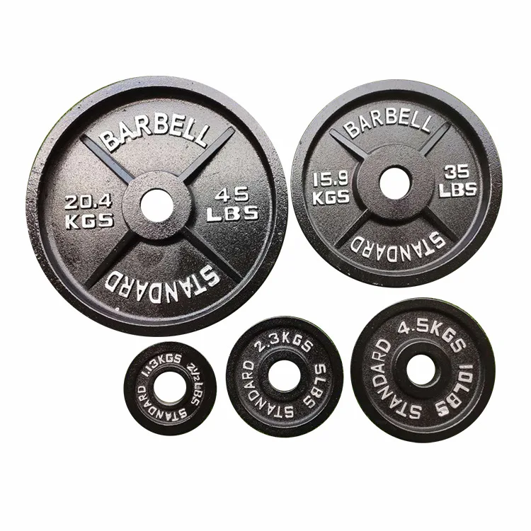 2024 Wholesale Barbell Weight Plates Classic Home Gym Cast Iron Barbell Weight Plates Sets in Pairs for Strength Training