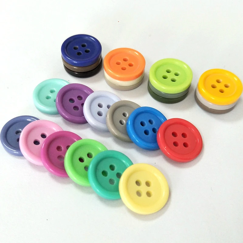 

4-Holes Eco-Friendly Recycled Custom Sewing Resin Buttons For Clothes