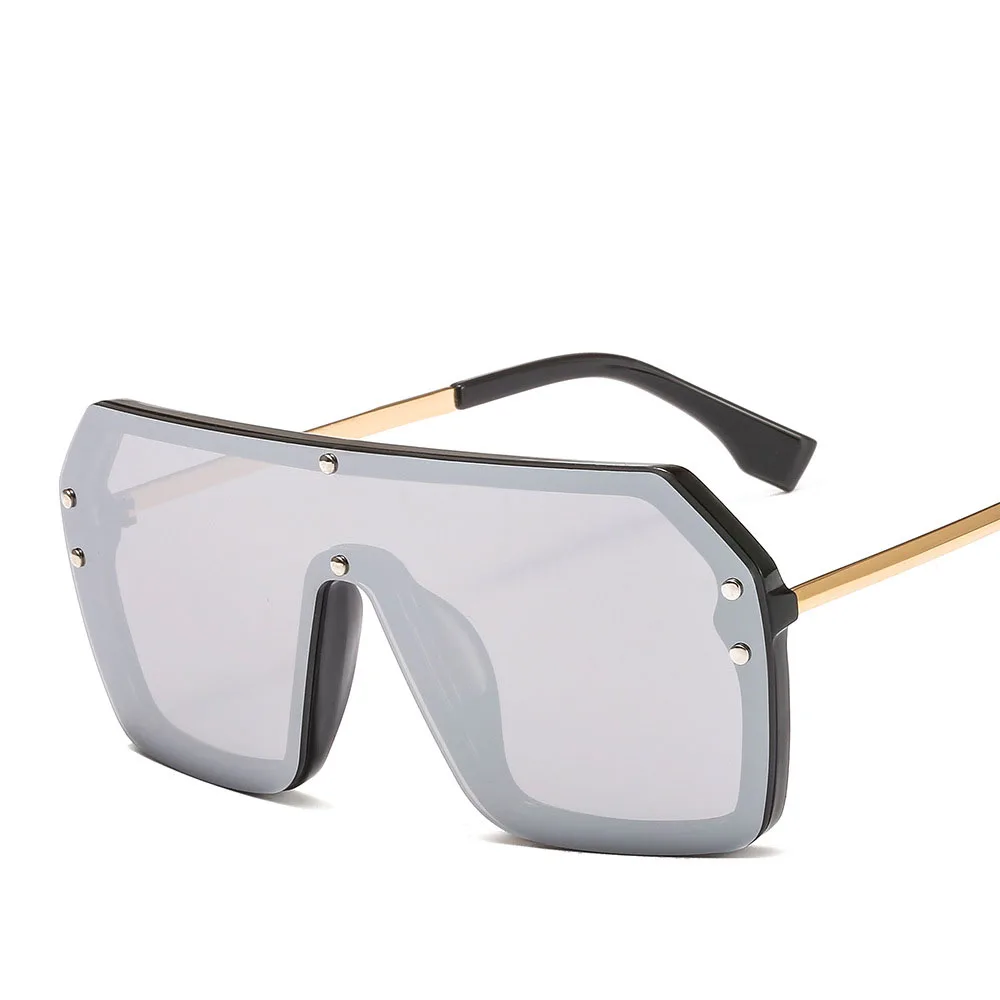 

good selling wholesale women big frame unisex oversized rimless metal sunglasses