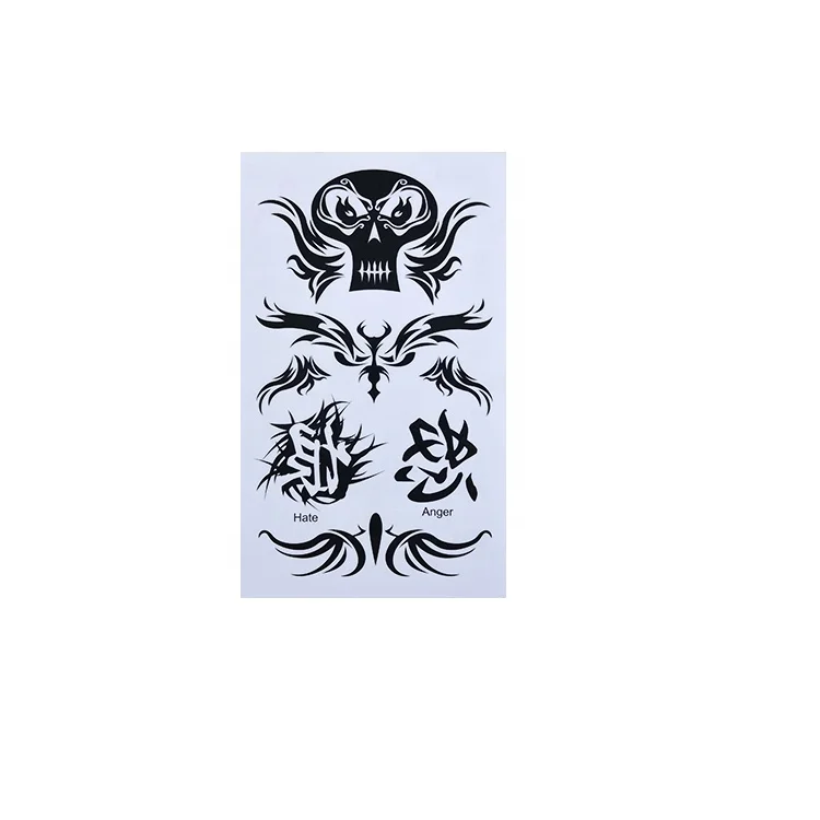 

Wholesale Non-toxic Temporary Water proof Body Cool Designs Arm Tattoo/ Tatoo transfer Sticker, Cmyk printing