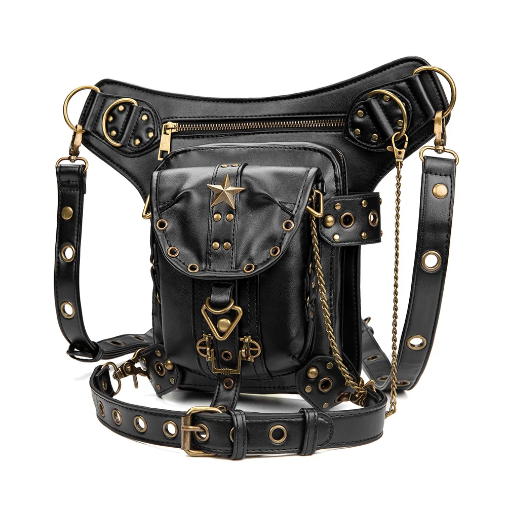 

Retro punk solid color one-shoulder bag travel fashion crossbody bags for unisex