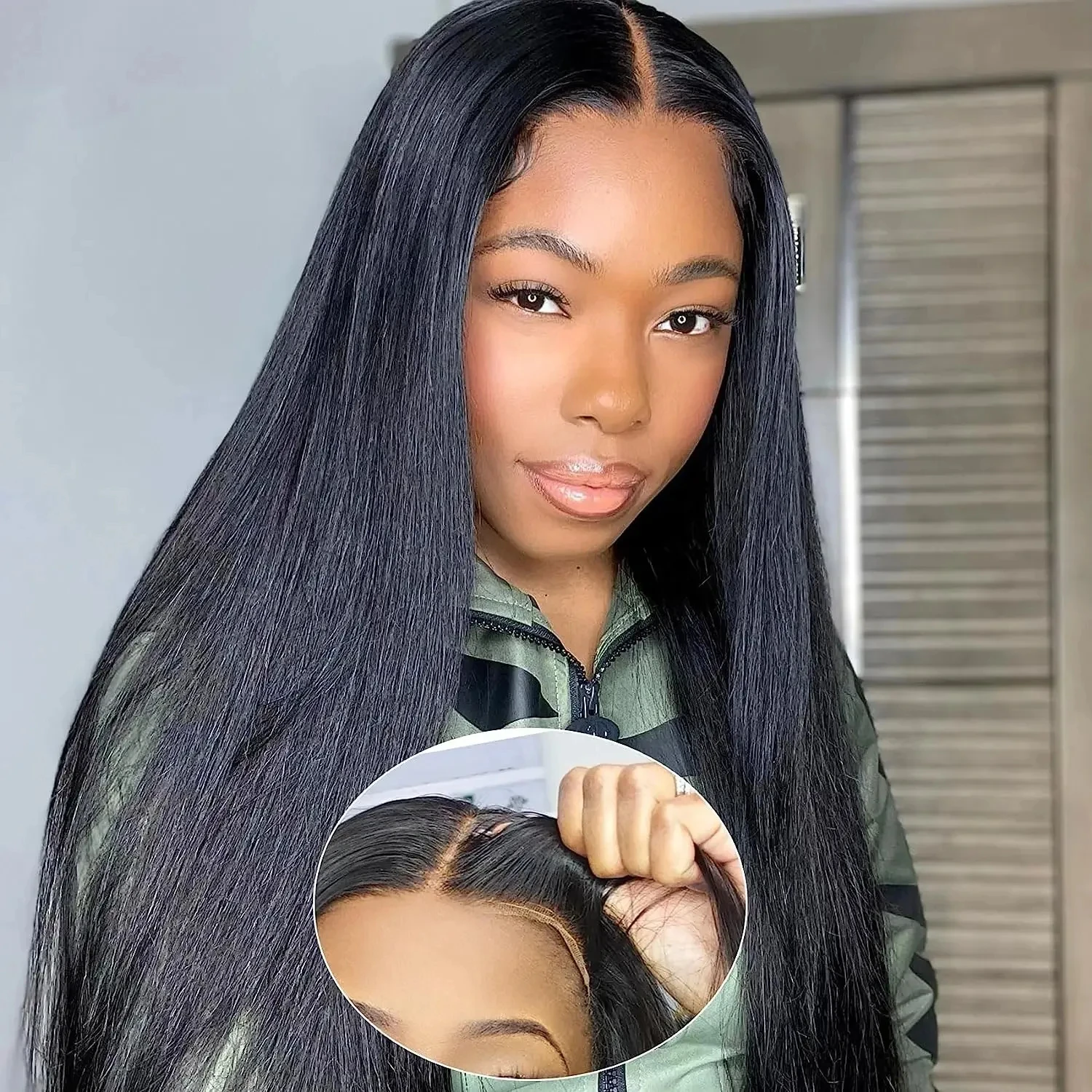 Ready to Wear Brazilian Straight Precut Preplucked Glueless Wigs 6x4 Lace Front Closure Human Hair Wigs for Black Women