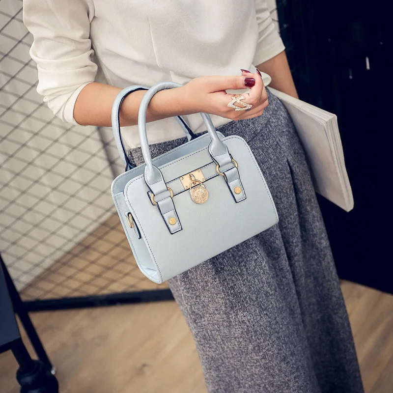 

HONGNUO New Trend Lady Bag Sweet Round Lock Texture Set Single Shoulder Cross Handbag 1 Pieces Picture Shows Trendy Chic CN;GUA