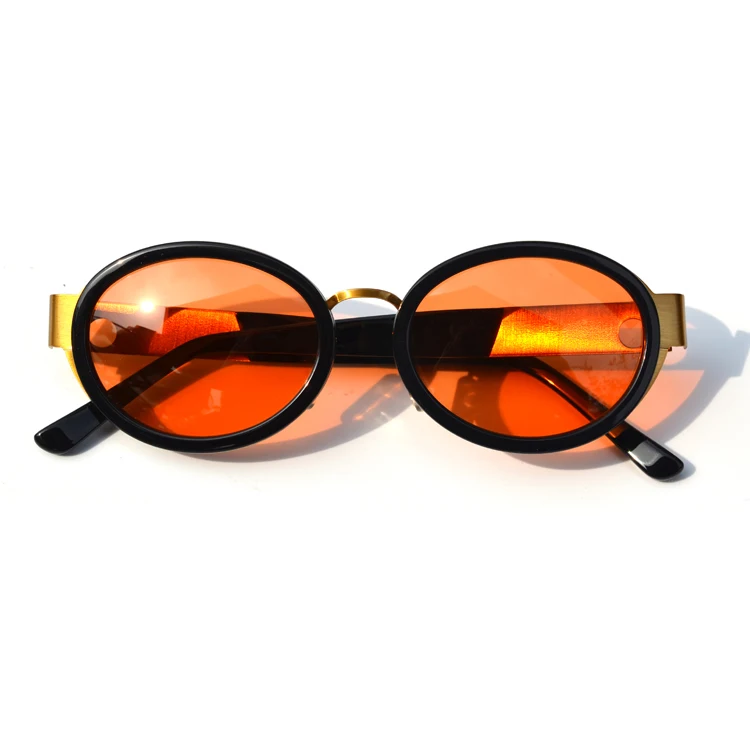 

Ifysh brand classic gg steampunk logo trending wholesale small sunglasses, Orange