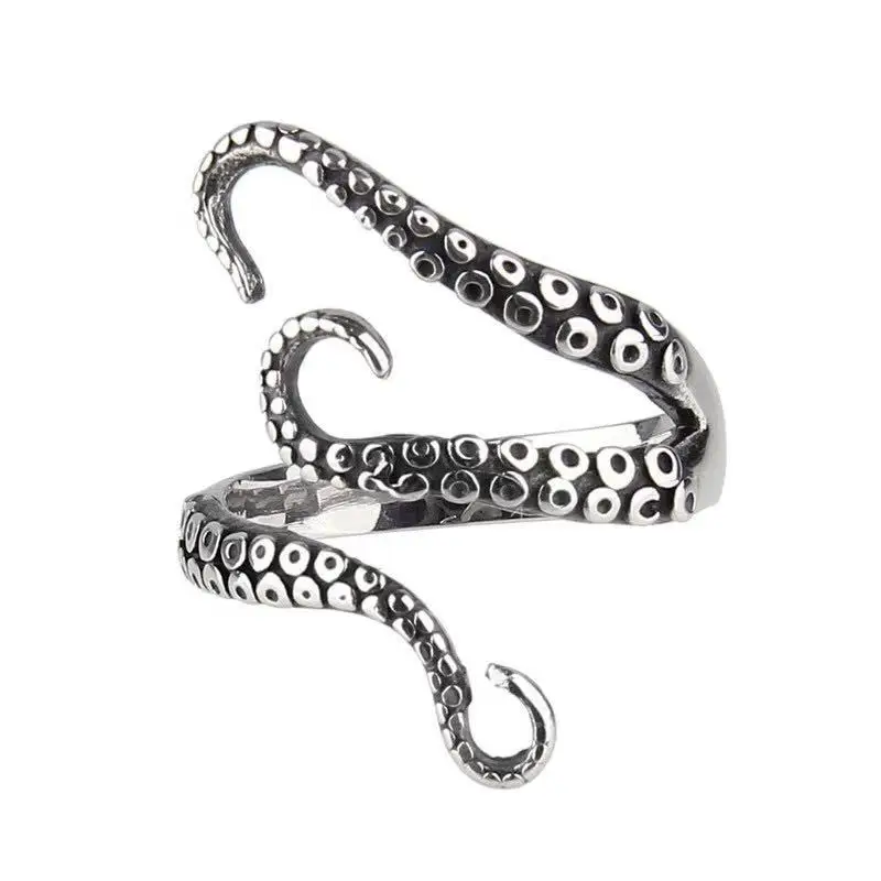 

Retro Punk Antique Octopus Adjustable Size Ring for Mens Women