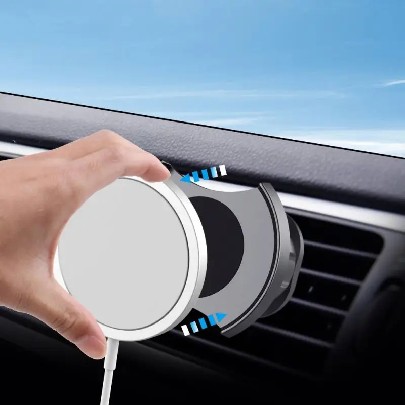 

Magnegic car phone holder REKar air vent magnetic car mount mobile phone holder, Black