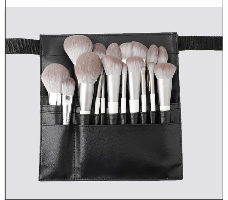 

Pu Belt Bag Big Capacity Organizer Cosmetic Waist Bag Customized Logo Makeup Brush Apron Waist Bag Belt For Makeup Artist, Fluorescence or custom
