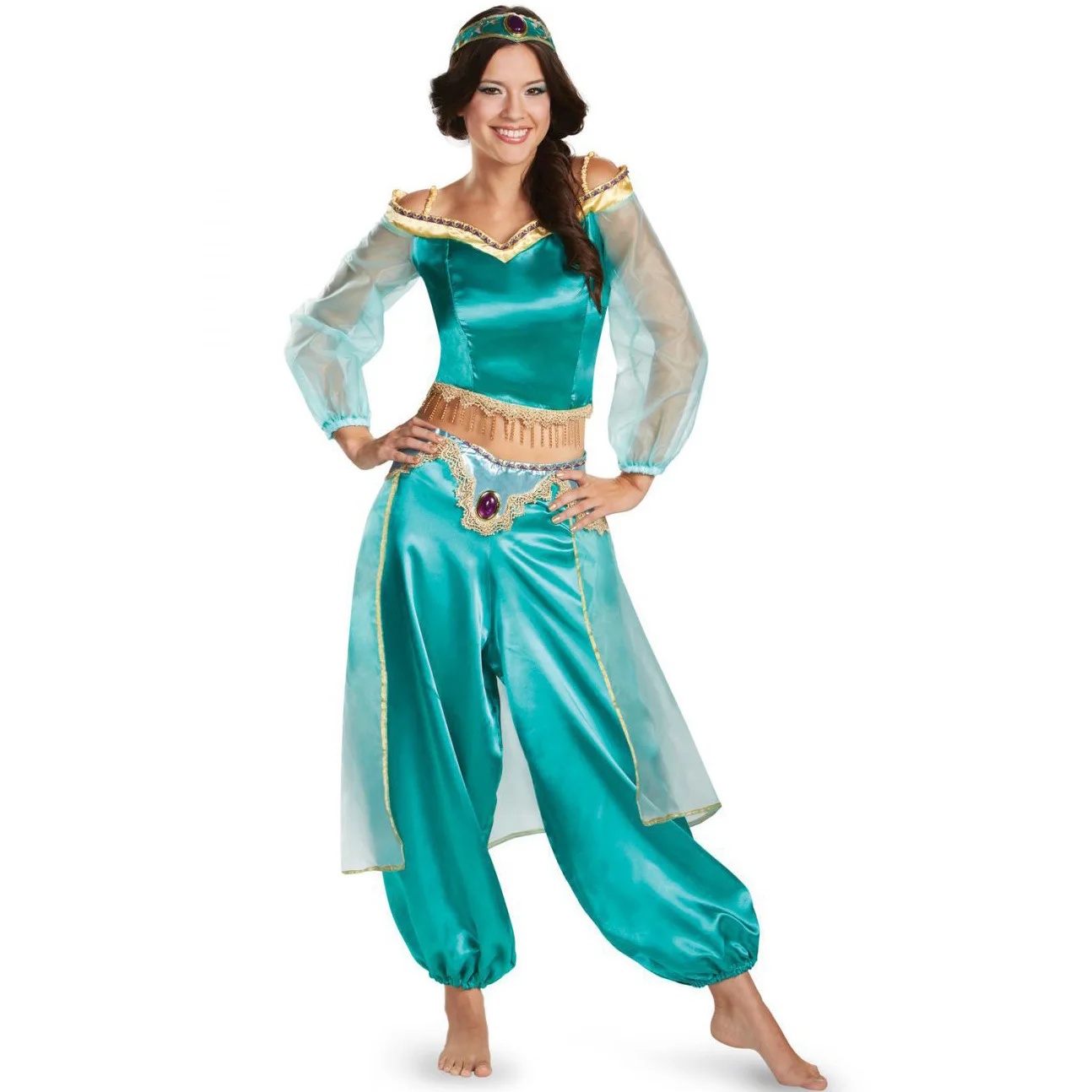 

Jasmine Princess Dress Adult Cosplay Halloween Costume cosplay Stage Wear
