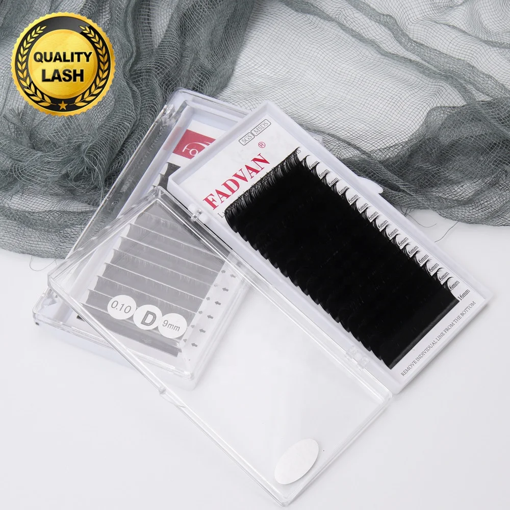 

FADVAN Mega Volume Easy Fan Eyelash Extensions Light Self Fans Lashes Supply Matte Black Grafting Lash Professional Salon Use