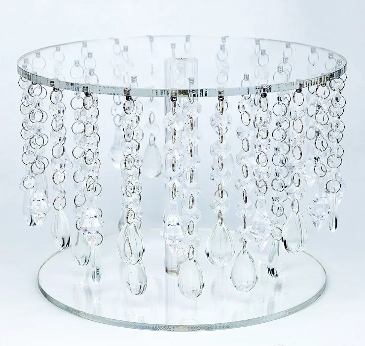 Luxury Acrylic Crystal Bead Wedding Cake Stand