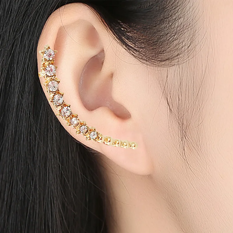 

New fashion personality trend unilateral ear bone clip jewelry ear clip wholesale, Gold silver