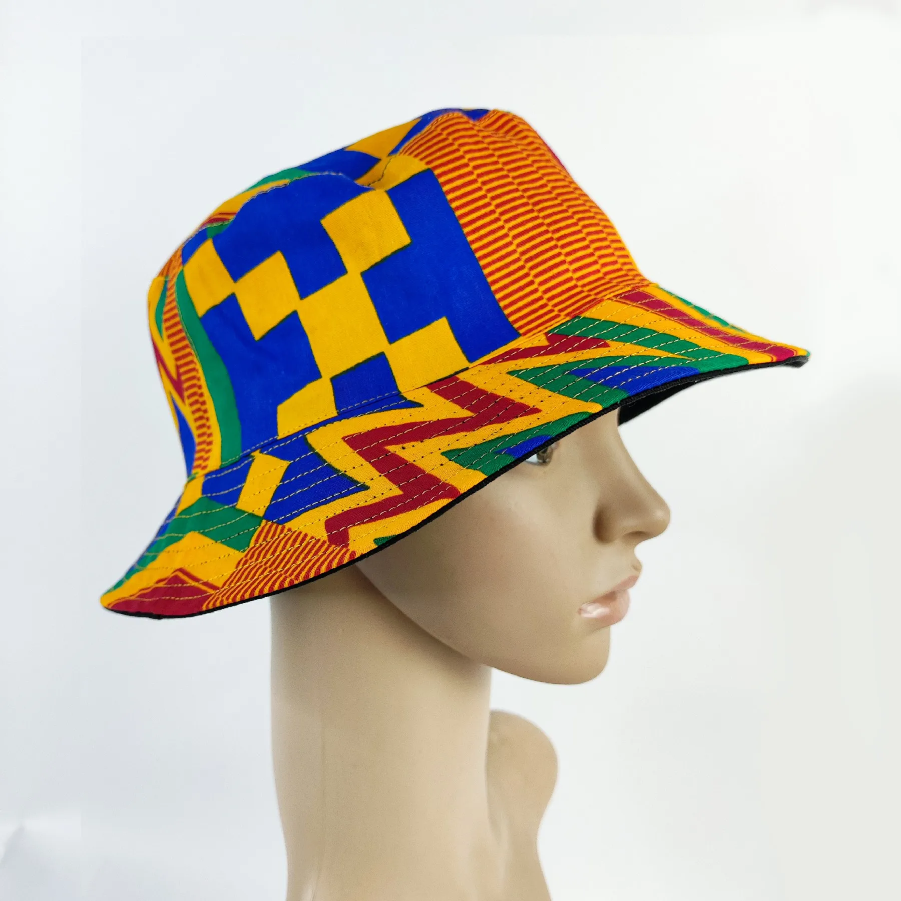 

High Quality High Quality New Ethnical Comfortable African Ankara Printing Leisure Men Women Bucket Hats