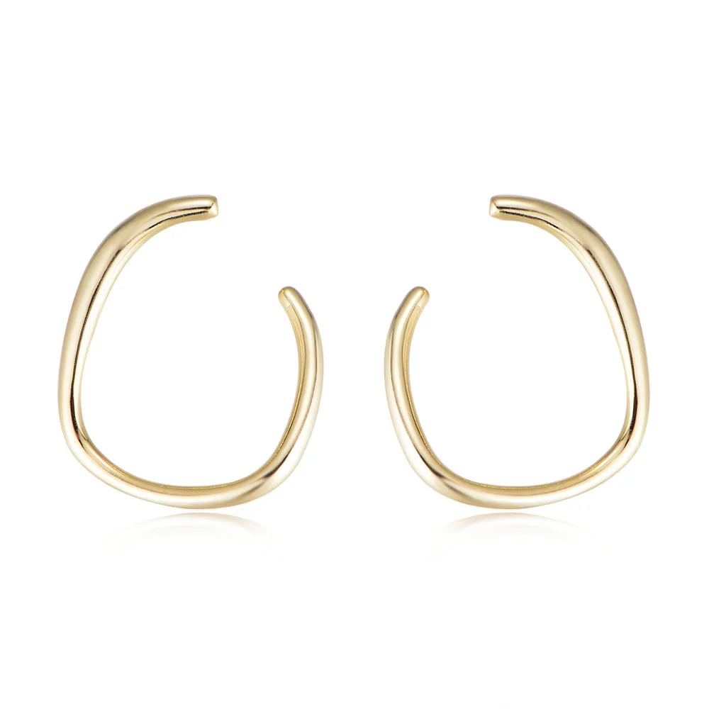 

Peishang Brand Hip-Hop Pure 925 Sterling Silver Simple Small Circle Stud Earrings