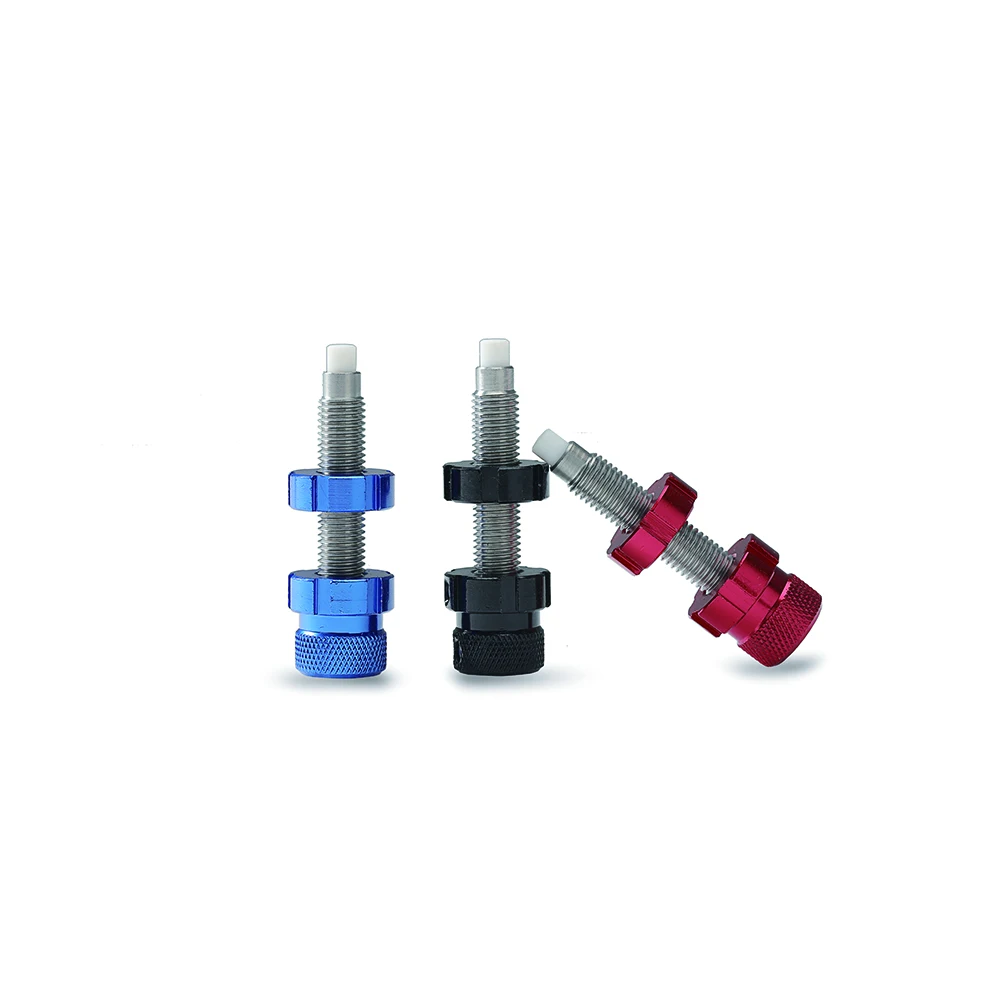 

Ouliangjia Stock Archery Aluminum Recurve Bow Accessories Screw-in Pressure Button Cushion Plunger, Red,black.blue