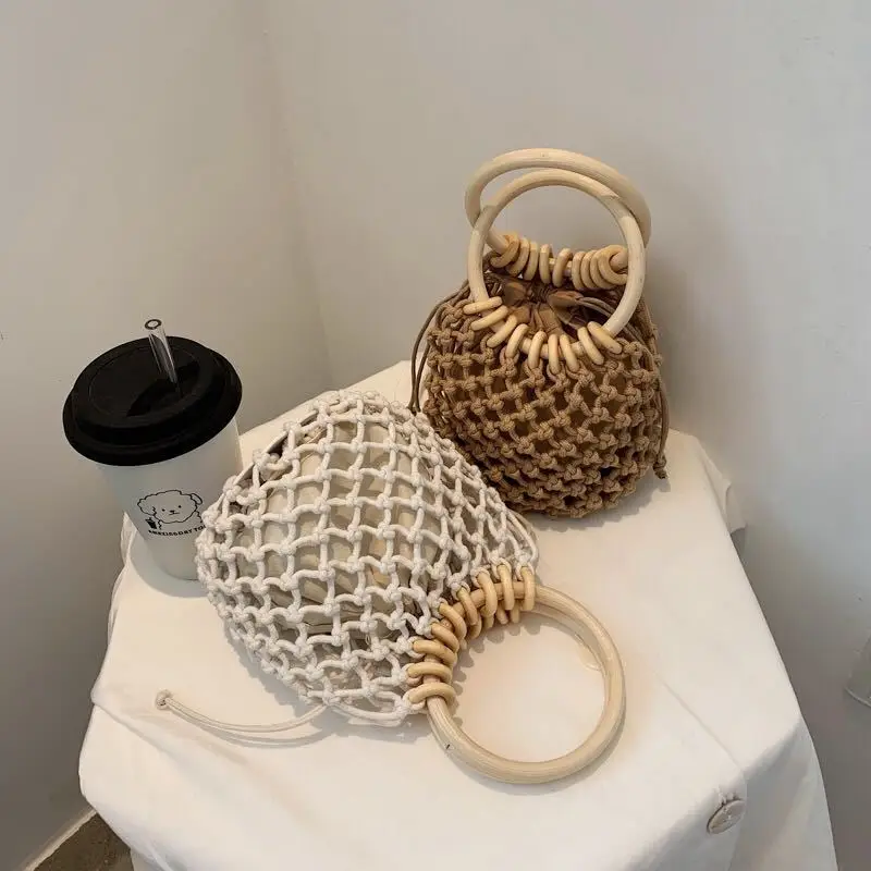 

New Style 2022 All Match Hollow out Luxury Fashion Casual Woven Beach Bags Cotton Beach Bag Designer Beach Bag