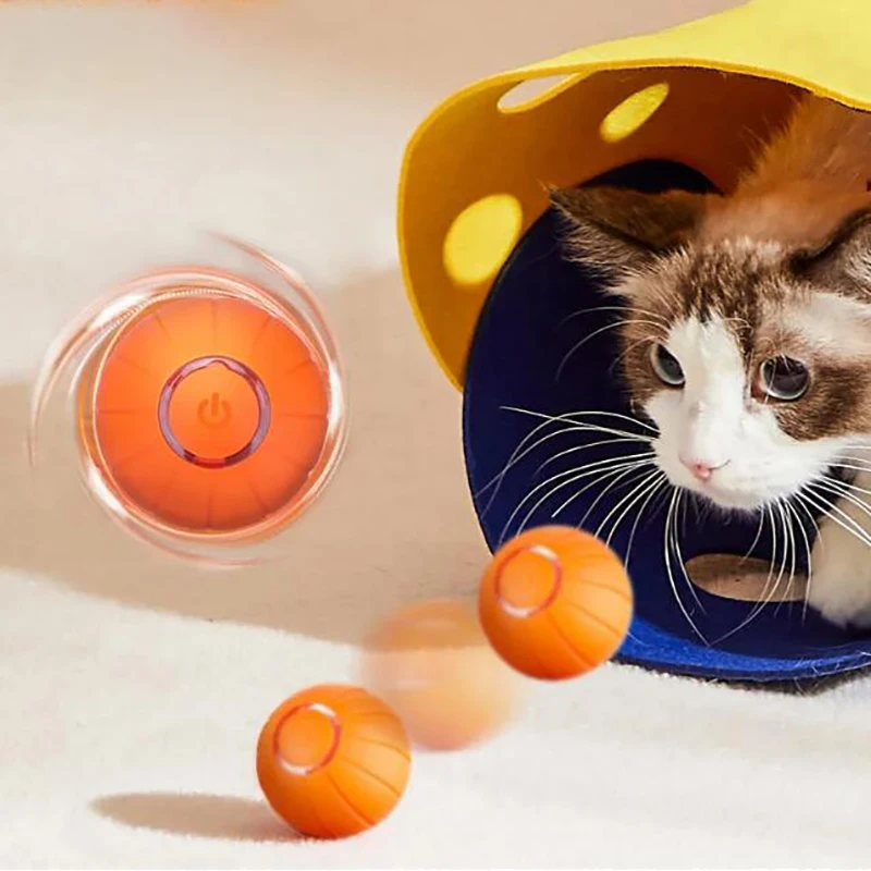

Smart Cat Toys Automatic Jumping Cat Ball Interactive Rolling Ball for Dog Pet Smart LED Self Moving Toys Cat Products