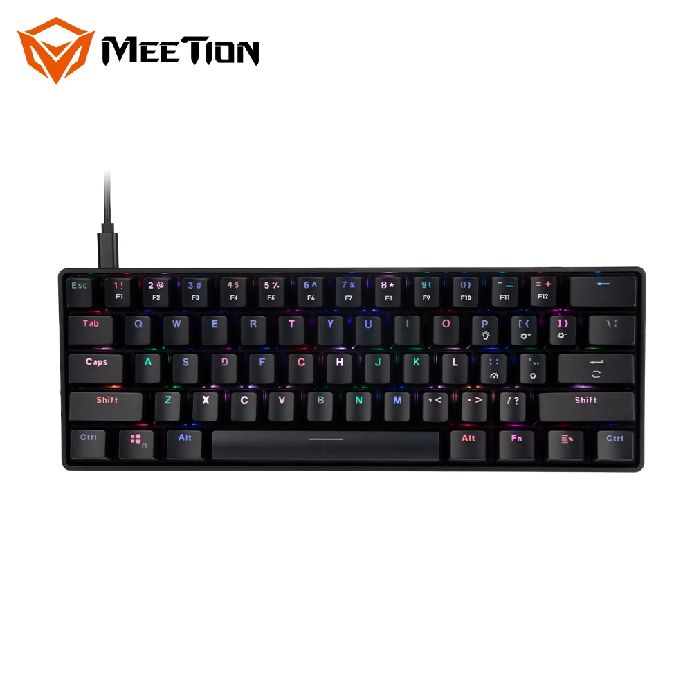 

MeeTion MK005 61 Keys 60% Gaming Mechanical Keyboard, Black