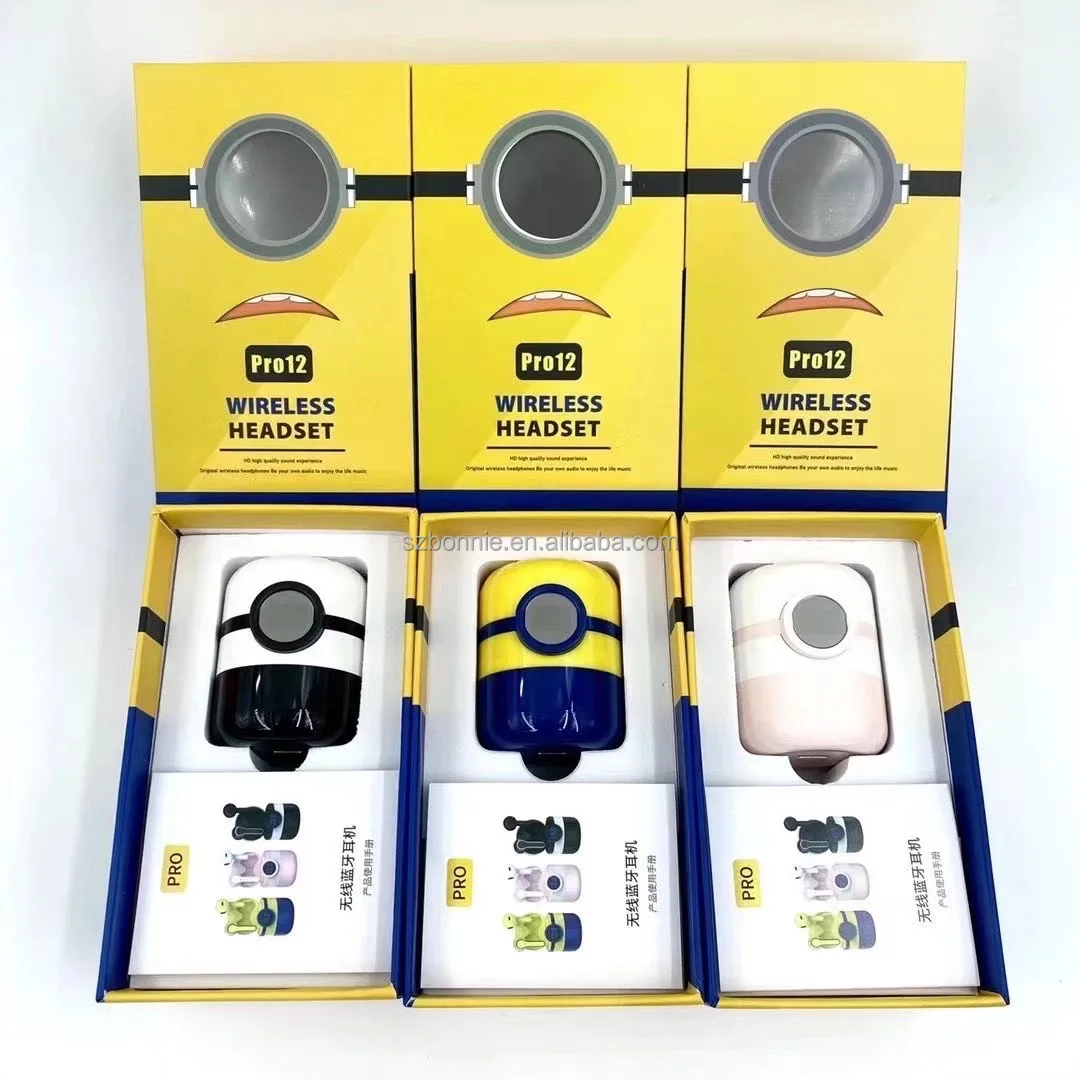 

2021 New PRO12 TWS Earphone Binaural Talk BT5.0 Fashion design Headphones with charging box gaming Wireless headset earphone