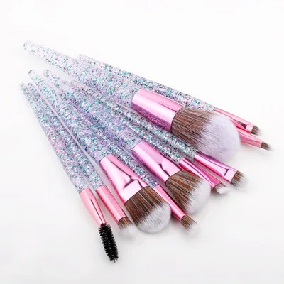 

Transparent Makeup Brushes Tool Set Transparent Cosmetic Powder Eye Shadow Foundation Blush Blending Beauty Make Up Brush, Customized color