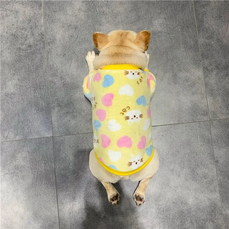

Hot Selling Dog Clothes Many Buyer Plush Pattern Printing Dog Clothes