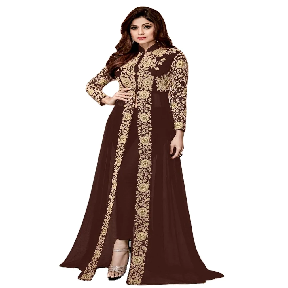 

Matchyou indian style Chiffon moroccan dress kaftan prom dresses 2021 embroidery fabric Arabic kaftans wholesale india dubai, Picture