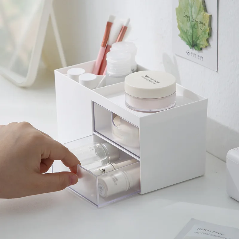 

Amazon hot sale plastic bathroom stationary cosmetics storage lipstick holder makeup box