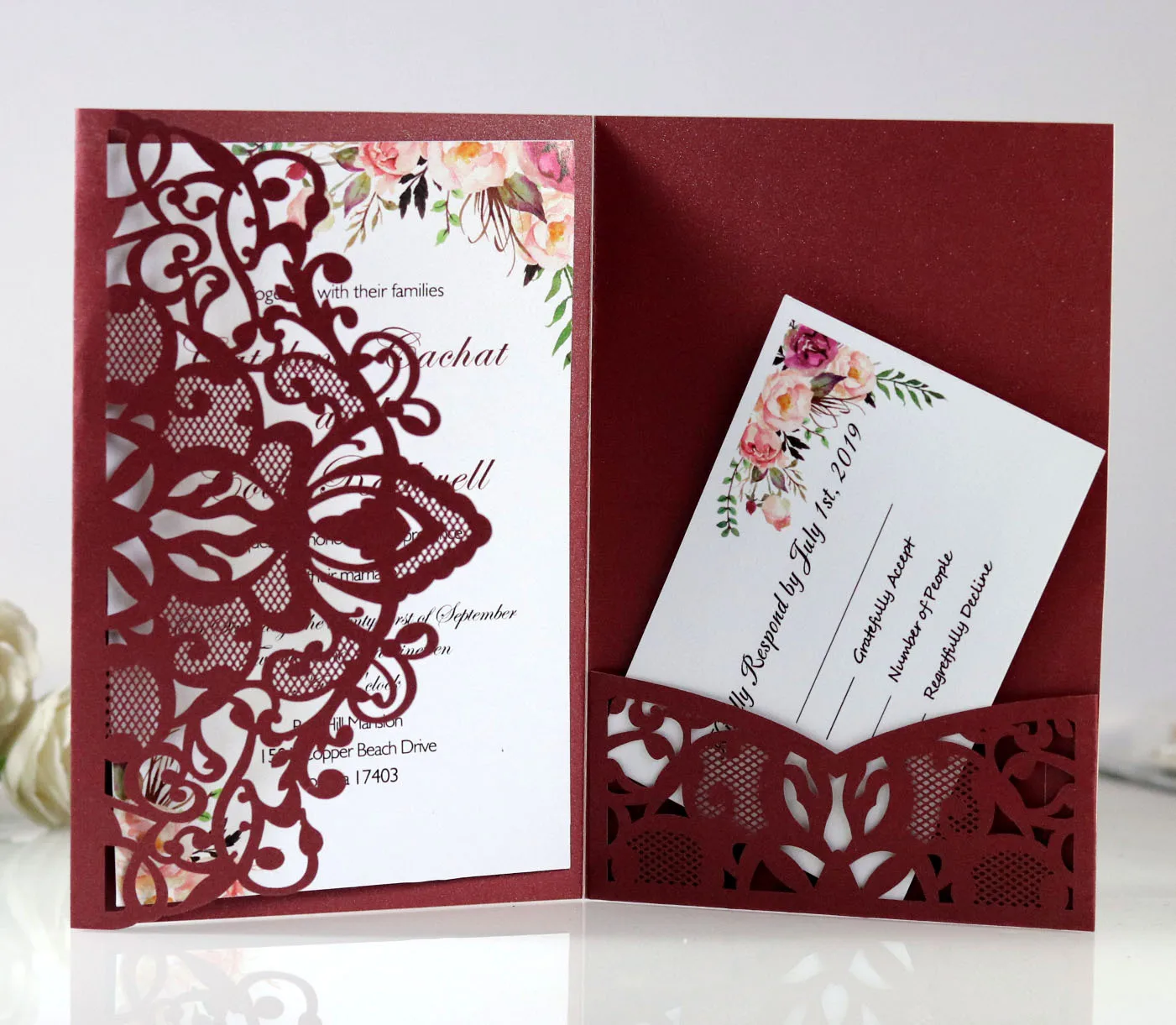 卡片婚礼邀请空白邀请卡