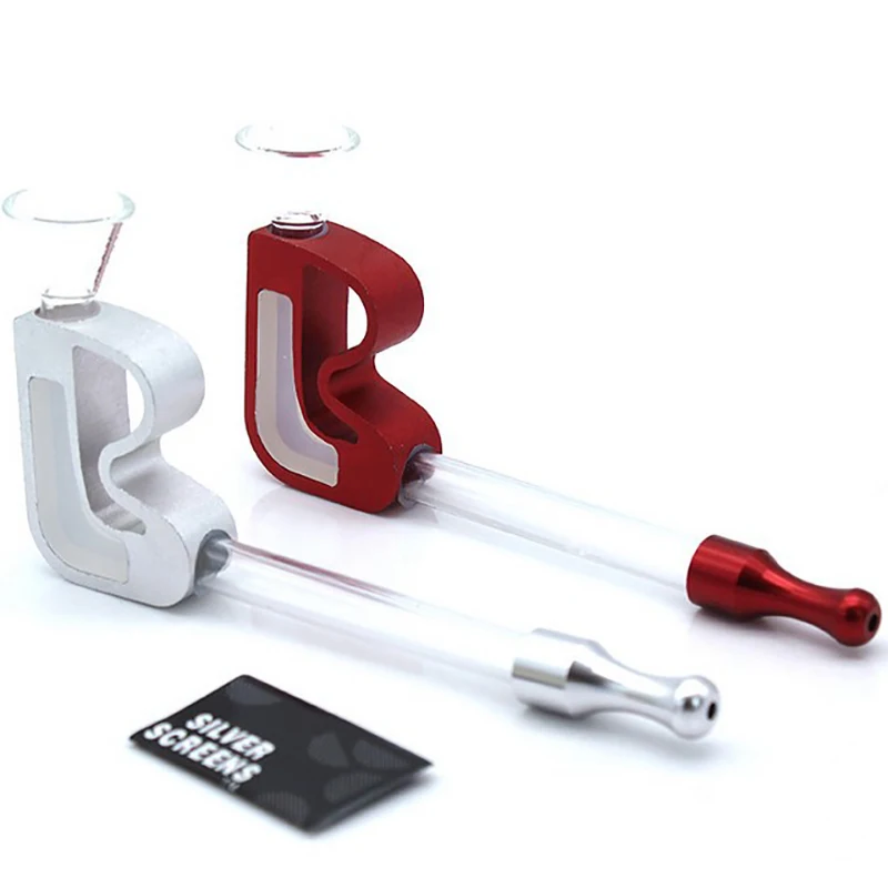 

Alphabet aluminum pipe removable and washable bag with letter shape tobacco pipes smoking Accessories, Mix